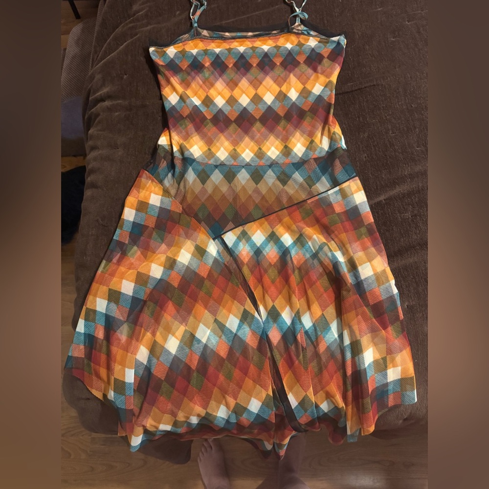 Anac Multicolor Argyle Dress